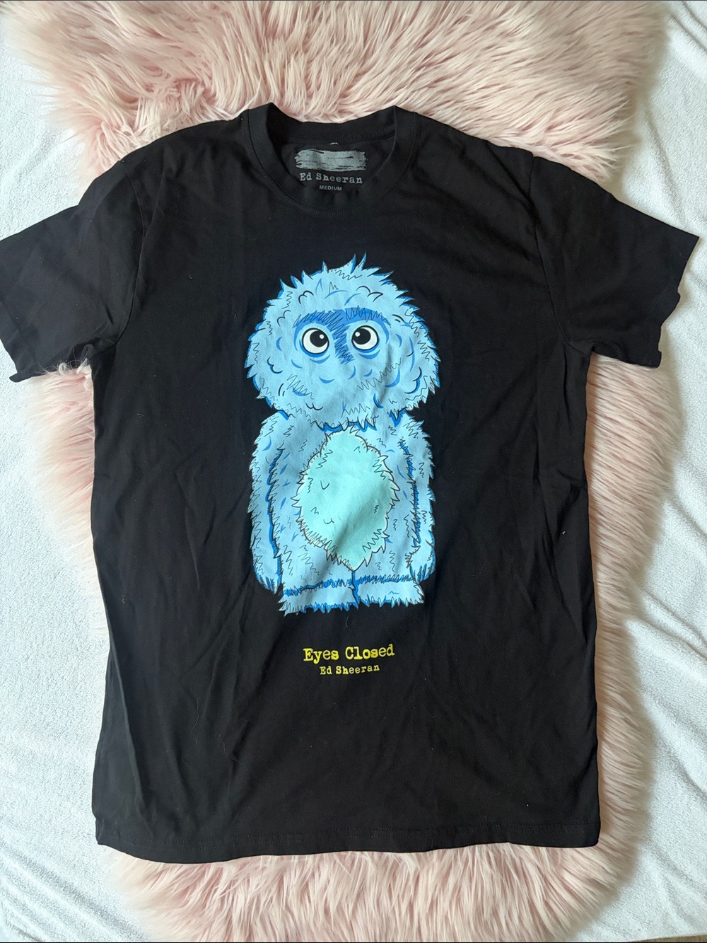 Ed Sheeran  Black T-Shirt with Blue Monster Graphic